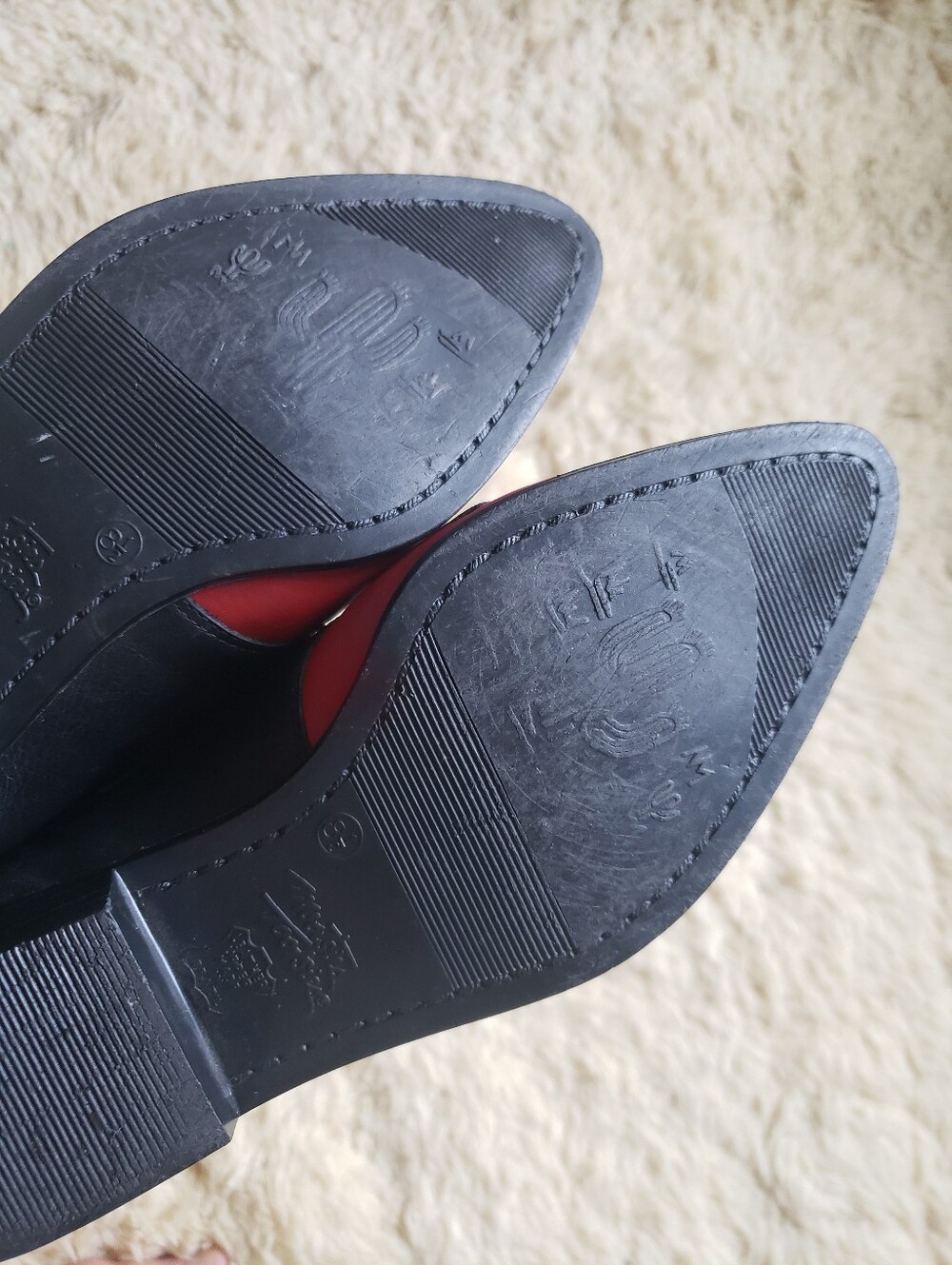 Vtg Mootsies Tootsies Western Loafers 8.5 Leather - Picture 13 of 14